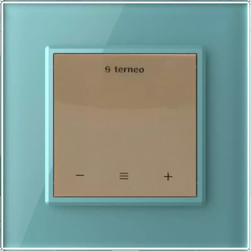 Терморегулятор Terneo S для рамки LIVOLO с сенсорным управлением, внешний датчик температуры, бежевый (механизм) / Рамка Livolo, 1 пост (Зелёный) Терморегулятор Terneo S для рамки LIVOLO с сенсорным управлением, внешний датчик температуры, бежевый (механизм) / Рамка Livolo, 1 пост (Зелёный)