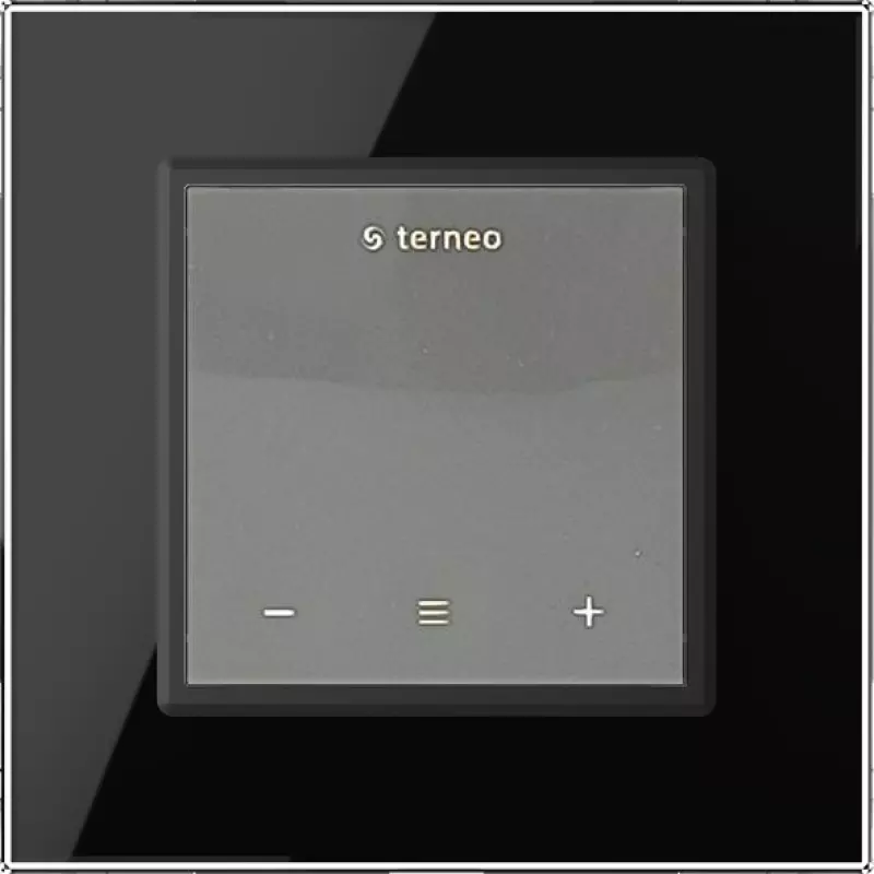 Терморегулятор Terneo S для рамки LIVOLO с сенсорным управлением, внешний датчик температуры, серый (механизм) / Рамка Livolo, 1 пост (Чёрный) Терморегулятор Terneo S для рамки LIVOLO с сенсорным управлением, внешний датчик температуры, серый (механизм) / Рамка Livolo, 1 пост (Чёрный)