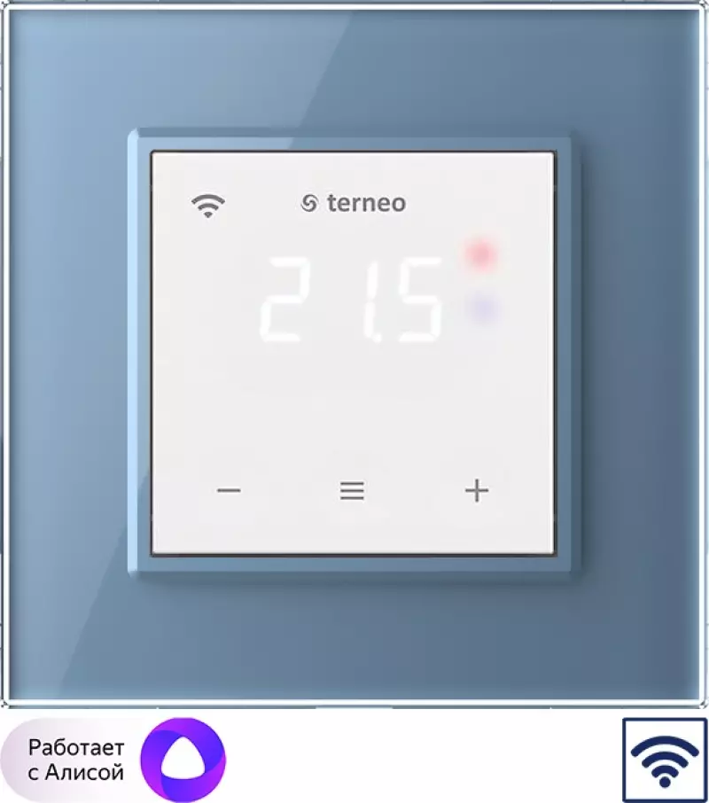Wi-Fi Терморегулятор Terneo SX для рамки LIVOLO с сенсорным управлением, внешний датчик температуры, белый (механизм) / Рамка Livolo, 1 пост (Синий) Wi-Fi Терморегулятор Terneo SX для рамки LIVOLO с сенсорным управлением, внешний датчик температуры, белый (механизм) / Рамка Livolo, 1 пост (Синий)