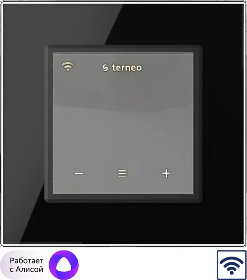 Wi-Fi Терморегулятор Terneo SX для рамки LIVOLO с сенсорным управлением, внешний датчик температуры, серый (механизм) / Рамка Livolo, 1 пост (Чёрный) Wi-Fi Терморегулятор Terneo SX для рамки LIVOLO с сенсорным управлением, внешний датчик температуры, серый (механизм) / Рамка Livolo, 1 пост (Чёрный)