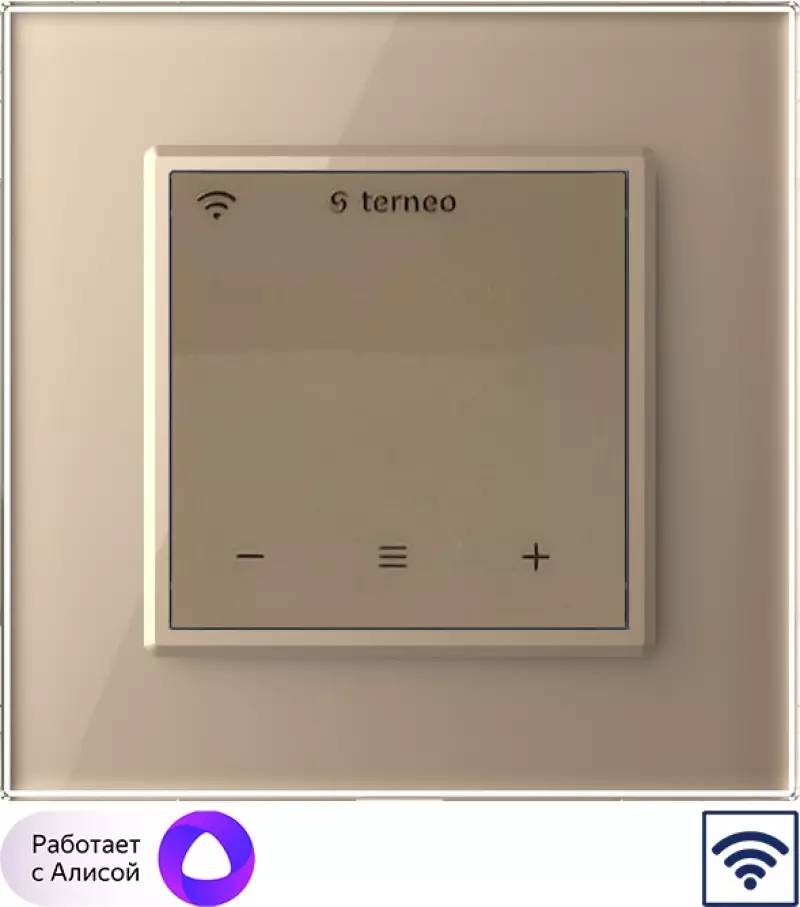 Wi-Fi Терморегулятор Terneo SX для рамки LIVOLO с сенсорным управлением, внешний датчик температуры, бежевый (механизм) / Рамка Livolo, 1 пост (Золотой) Wi-Fi Терморегулятор Terneo SX для рамки LIVOLO с сенсорным управлением, внешний датчик температуры, бежевый (механизм) / Рамка Livolo, 1 пост (Золотой)