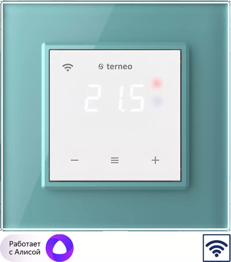 Wi-Fi Терморегулятор Terneo SX для рамки LIVOLO с сенсорным управлением, внешний датчик температуры, белый (механизм) / Рамка Livolo, 1 пост (Зелёный) Wi-Fi Терморегулятор Terneo SX для рамки LIVOLO с сенсорным управлением, внешний датчик температуры, белый (механизм) / Рамка Livolo, 1 пост (Зелёный)