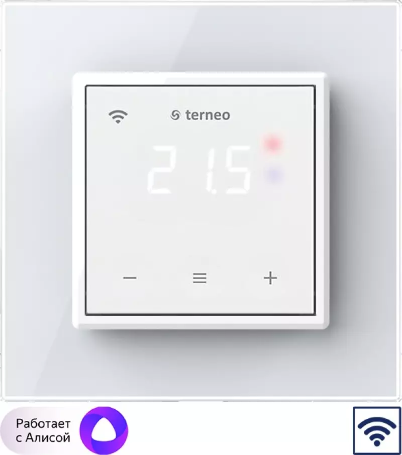 Wi-Fi Терморегулятор Terneo SX для рамки LIVOLO с сенсорным управлением, внешний датчик температуры, белый Wi-Fi Терморегулятор Terneo SX для рамки LIVOLO с сенсорным управлением, внешний датчик температуры, белый