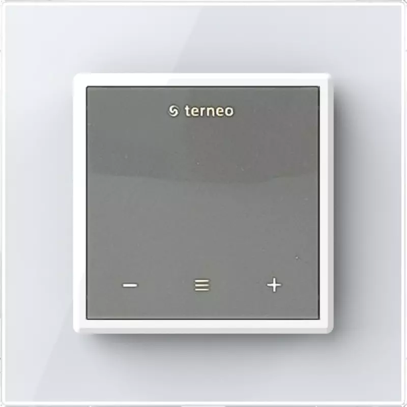 Терморегулятор Terneo S для рамки LIVOLO с сенсорным управлением, внешний датчик температуры, серый (механизм) / Рамка Livolo, 1 пост (Белый) Терморегулятор Terneo S для рамки LIVOLO с сенсорным управлением, внешний датчик температуры, серый (механизм) / Рамка Livolo, 1 пост (Белый)