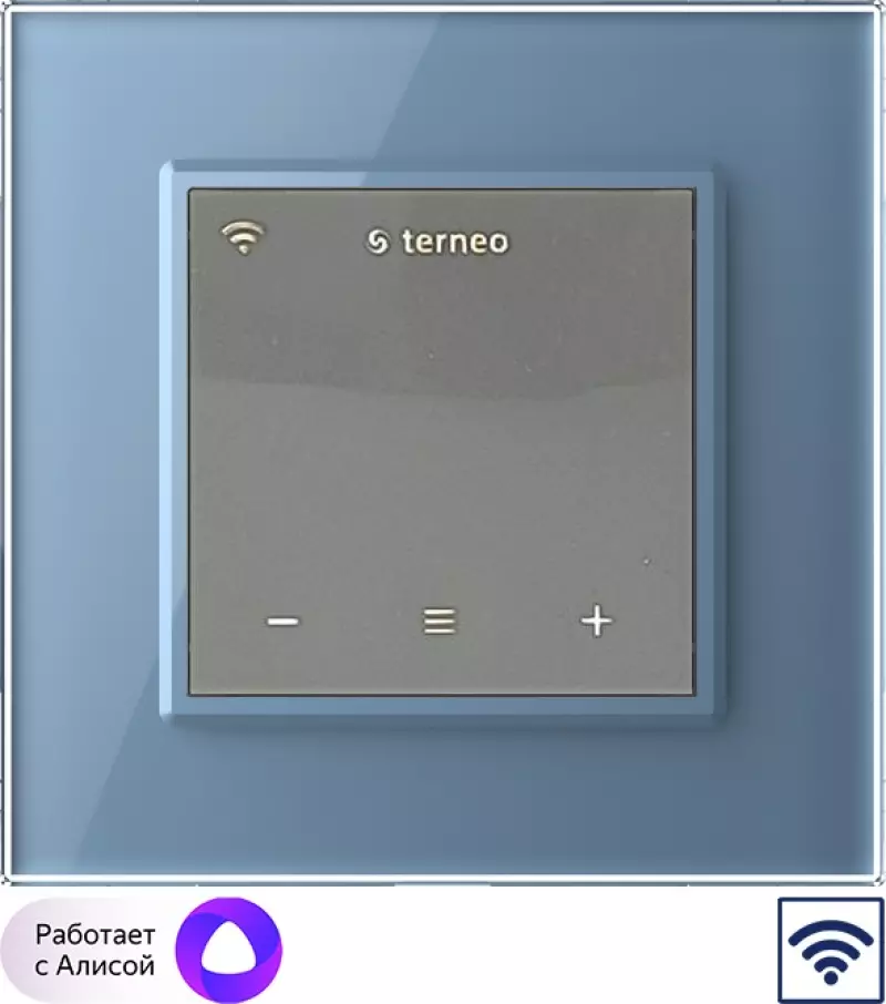 Wi-Fi Терморегулятор Terneo SX для рамки LIVOLO с сенсорным управлением, внешний датчик температуры, серый (механизм) / Рамка Livolo, 1 пост (Синий) Wi-Fi Терморегулятор Terneo SX для рамки LIVOLO с сенсорным управлением, внешний датчик температуры, серый (механизм) / Рамка Livolo, 1 пост (Синий)