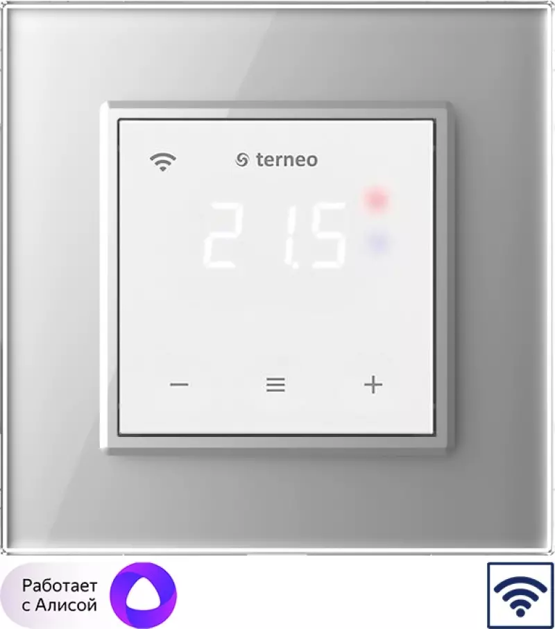 Wi-Fi Терморегулятор Terneo SX для рамки LIVOLO с сенсорным управлением, внешний датчик температуры, серый Wi-Fi Терморегулятор Terneo SX для рамки LIVOLO с сенсорным управлением, внешний датчик температуры, серый