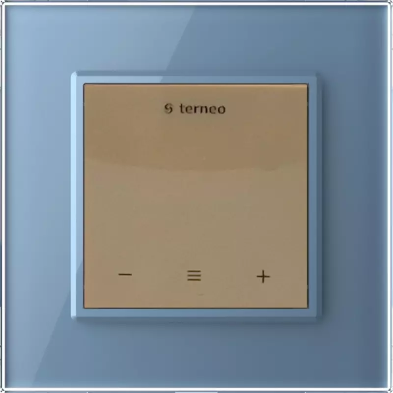 Терморегулятор Terneo S для рамки LIVOLO с сенсорным управлением, внешний датчик температуры, бежевый (механизм) / Рамка Livolo, 1 пост (Синий) Терморегулятор Terneo S для рамки LIVOLO с сенсорным управлением, внешний датчик температуры, бежевый (механизм) / Рамка Livolo, 1 пост (Синий)